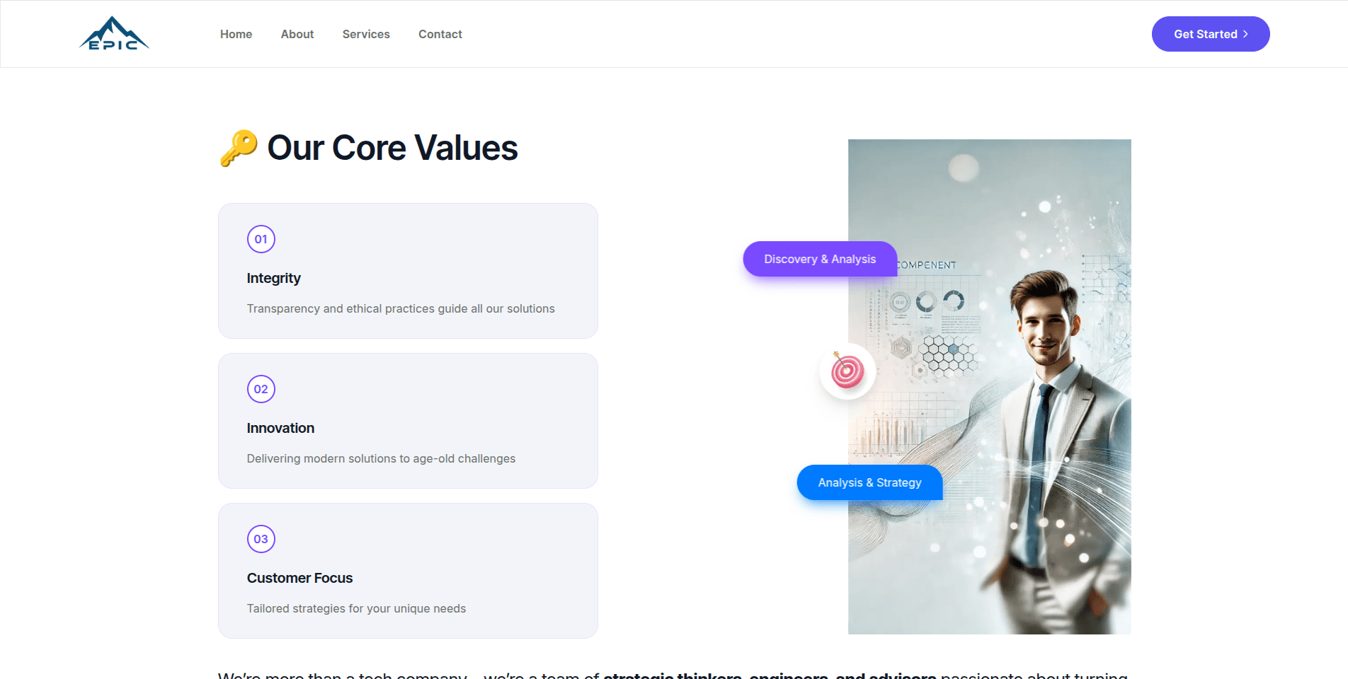 Epic Business Intelegence project screenshot 2